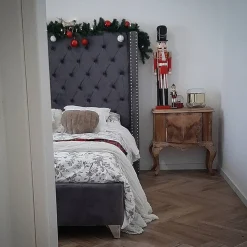 Beliani Parisanky Sametti Harmaa 180 X 200 Cm Lubbon Store