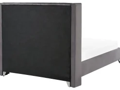 Beliani Parisanky Sametti Harmaa 180 X 200 Cm Lubbon Store