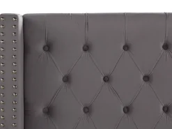 Beliani Parisanky Sametti Harmaa 180 X 200 Cm Lubbon Store