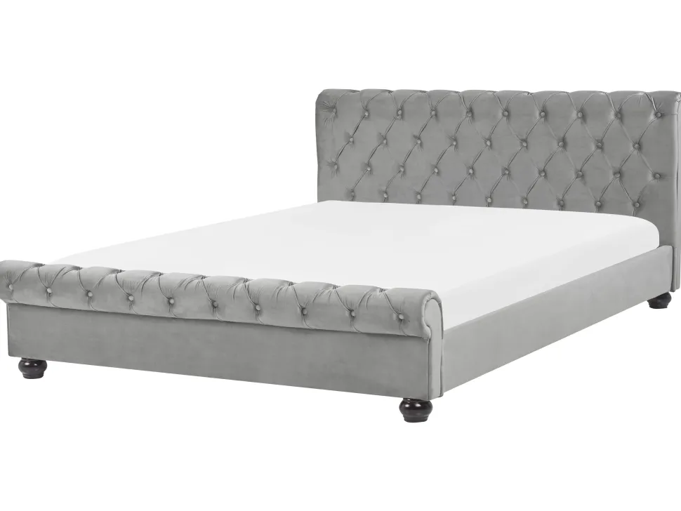 Beliani Parisanky Sametti Harmaa 180 X 200 Cm Avallon Best Sale