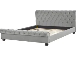 Beliani Parisanky Sametti Harmaa 180 X 200 Cm Avallon Best Sale