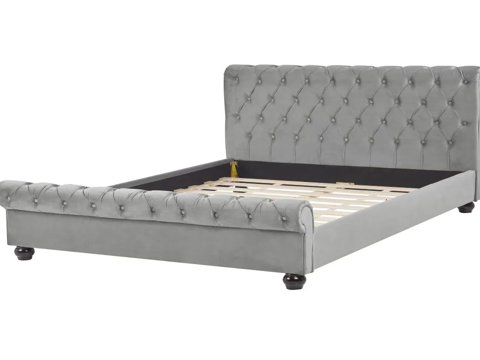 Beliani Parisanky Sametti Harmaa 180 X 200 Cm Avallon Best Sale