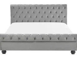 Beliani Parisanky Sametti Harmaa 180 X 200 Cm Avallon Best Sale