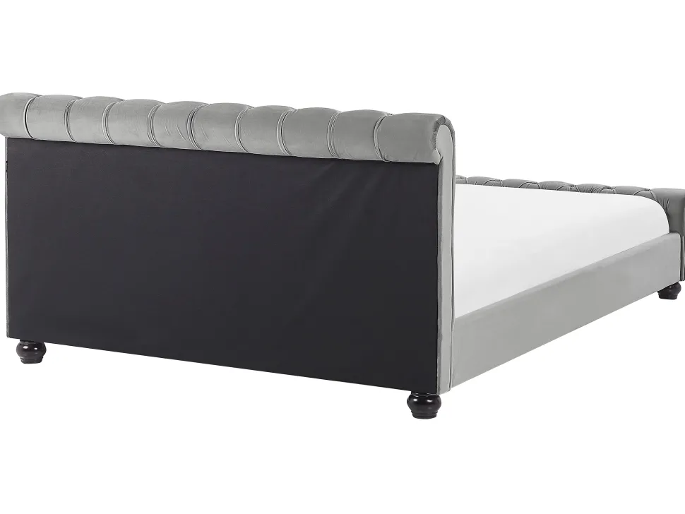 Beliani Parisanky Sametti Harmaa 180 X 200 Cm Avallon Best Sale