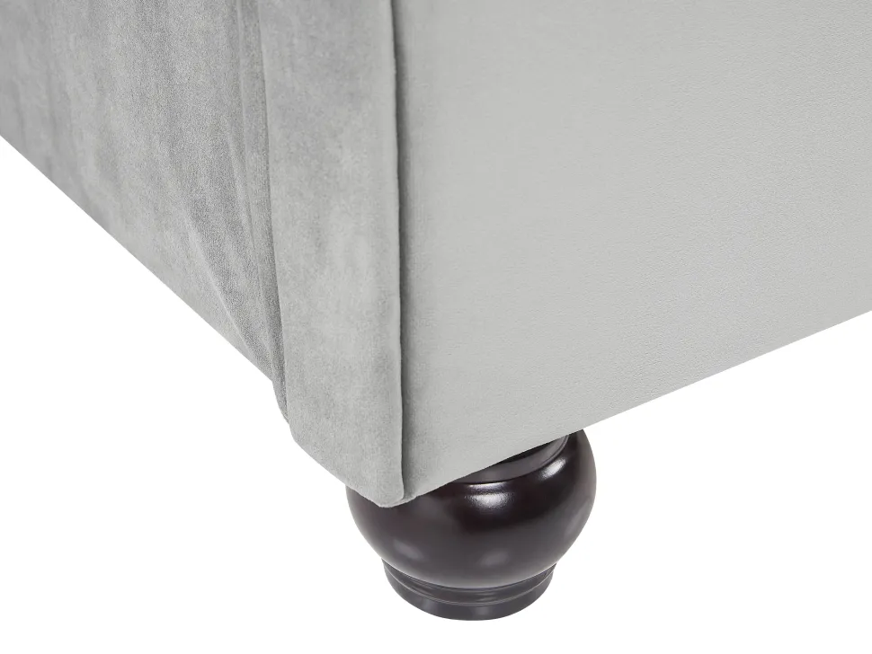 Beliani Parisanky Sametti Harmaa 180 X 200 Cm Avallon Best Sale