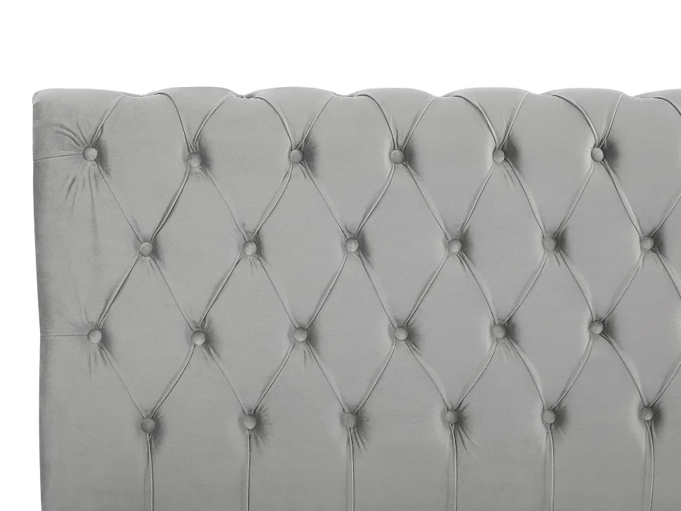 Beliani Parisanky Sametti Harmaa 180 X 200 Cm Avallon Best Sale