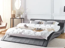 Beliani Parisanky Sametti Harmaa 180 X 200 Cm Vichy Hot