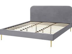 Beliani Parisanky Sametti Harmaa 180 X 200 Cm Flayat Clearance