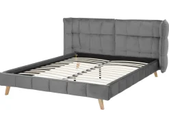 Beliani Parisanky Sametti Harmaa 160 X 200 Cm Senlis Flash Sale