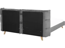 Beliani Parisanky Sametti Harmaa 160 X 200 Cm Senlis Flash Sale