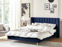 Beliani Parisanky Sametti Laivastonsininen 180 X 200 Cm Villette Hot