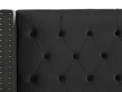 Beliani Parisanky Sametti Musta 180 X 200 Cm Lubbon Fashion