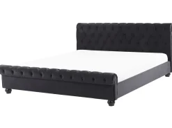 Beliani Parisanky Sametti Musta 180 X 200 Cm Avallon Discount