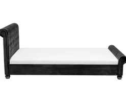 Beliani Parisanky Sametti Musta 180 X 200 Cm Avallon Discount