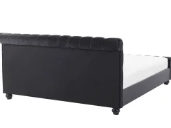 Beliani Parisanky Sametti Musta 180 X 200 Cm Avallon Discount