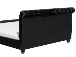 Beliani Parisanky Sametti Musta 180 X 200 Cm Avallon Discount