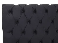 Beliani Parisanky Sametti Musta 180 X 200 Cm Avallon Discount