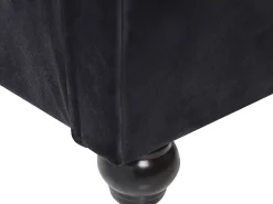 Beliani Parisanky Sametti Musta 180 X 200 Cm Avallon Discount