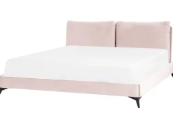 Beliani Parisanky Sametti Pastellipinkki 180 X 200 Cm Melle Hot