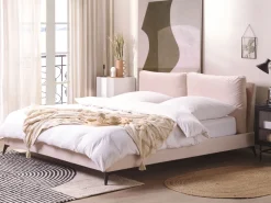 Beliani Parisanky Sametti Pastellipinkki 180 X 200 Cm Melle Hot