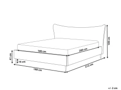 Beliani Parisanky Sametti Persikka 180 X 200 Cm Chaleix New