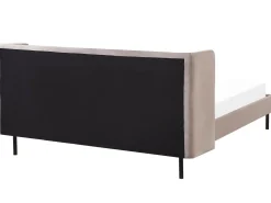 Beliani Parisanky Sametti Ruskeanharmaa 160 X 200 Cm Arette Flash Sale