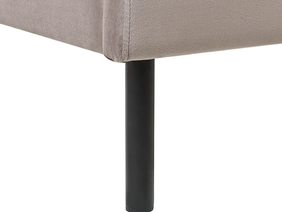 Beliani Parisanky Sametti Ruskeanharmaa 160 X 200 Cm Arette Flash Sale