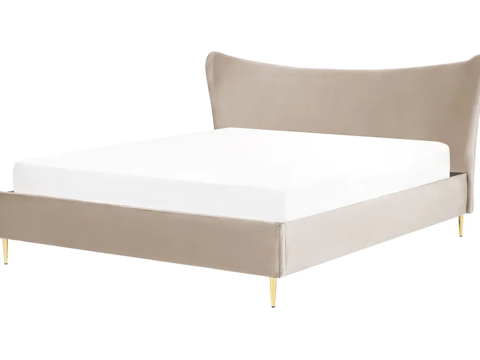 Beliani Parisanky Sametti Ruskeanharmaa 180 X 200 Cm Chaleix Best