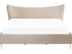 Beliani Parisanky Sametti Ruskeanharmaa 180 X 200 Cm Chaleix Best