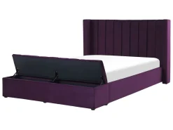 Beliani Parisanky Sametti Säilytystila Purppura 140 X 200 Cm Noyers Flash Sale