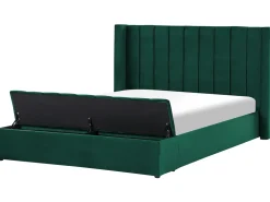 Beliani Parisanky Sametti Säilytystila Smaragdinvihrea 180 X 200 Cm Noyers Online