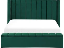 Beliani Parisanky Sametti Säilytystila Smaragdinvihrea 180 X 200 Cm Noyers Online