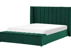 Beliani Parisanky Sametti Säilytystila Smaragdinvihrea 180 X 200 Cm Noyers Online