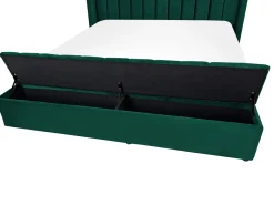 Beliani Parisanky Sametti Säilytystila Smaragdinvihrea 180 X 200 Cm Noyers Online