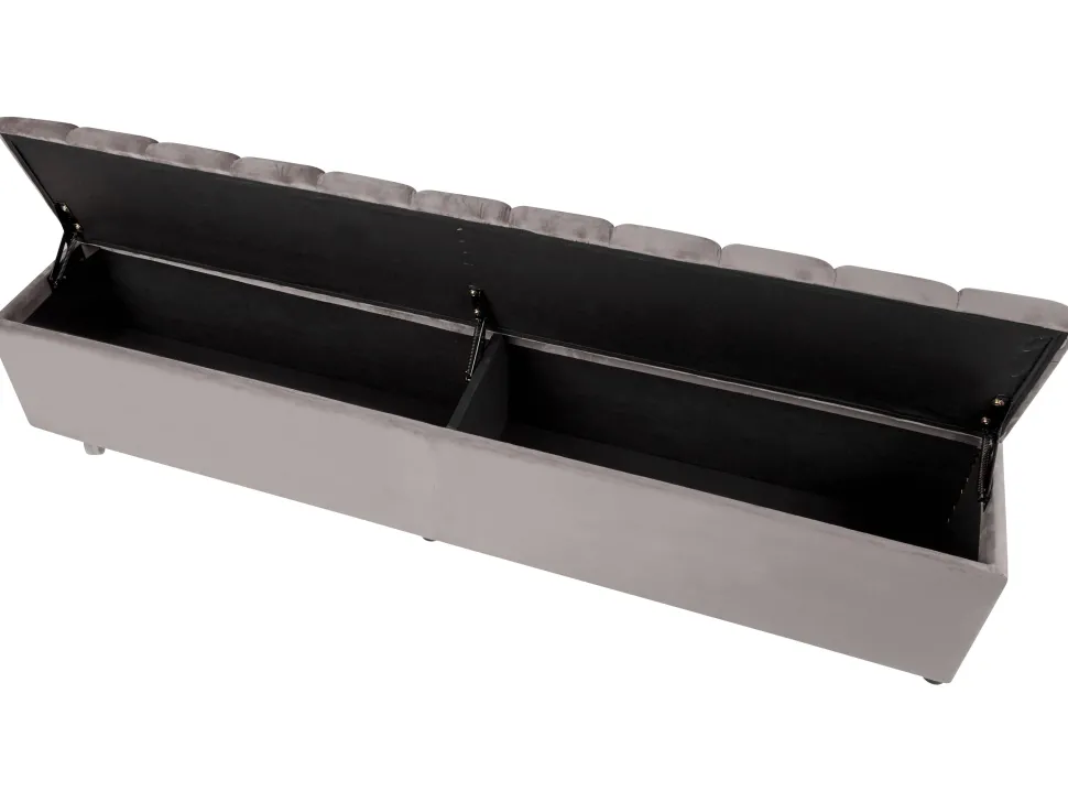 Beliani Parisanky Sametti Säilytystila Harmaa 180 X 200 Cm Noyers Cheap