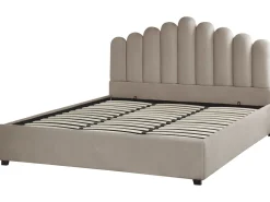 Beliani Parisanky Sametti Säilytystila Ruskeanharmaa 180 X 200 Cm Vincennes Hot