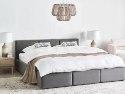 Beliani Parisanky Sametti Säilytystila Tummanharmaa 180 X 200 Cm Bousse Shop