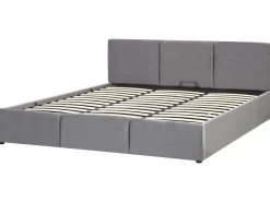 Beliani Parisanky Sametti Säilytystila Tummanharmaa 180 X 200 Cm Bousse Shop