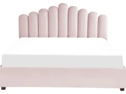 Beliani Parisanky Sametti Säilytystila Pastellipinkki 180 X 200 Cm Vincennes Clearance