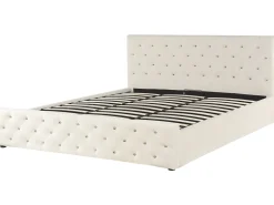 Beliani Parisanky Sametti Säilytystila Vaalea Beige 180 X 200 Cm Amiens Hot