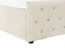 Beliani Parisanky Sametti Säilytystila Vaalea Beige 180 X 200 Cm Amiens Hot