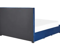 Beliani Parisanky Sametti Säilytystila Laivastonsininen 180 X 200 Cm Lievin Fashion