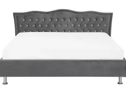 Beliani Parisanky Sametti Säilytystila Tummanharmaa 180 X 200 Cm Metz Discount