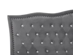 Beliani Parisanky Sametti Säilytystila Tummanharmaa 180 X 200 Cm Metz Discount