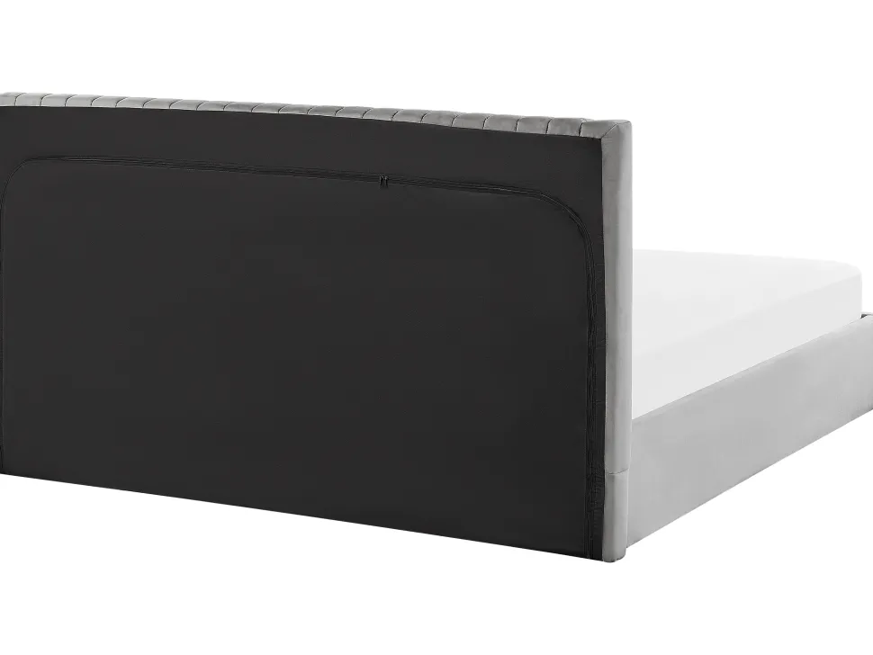 Beliani Parisanky Sametti Säilytystila Harmaa 180 X 200 Cm Vion Shop