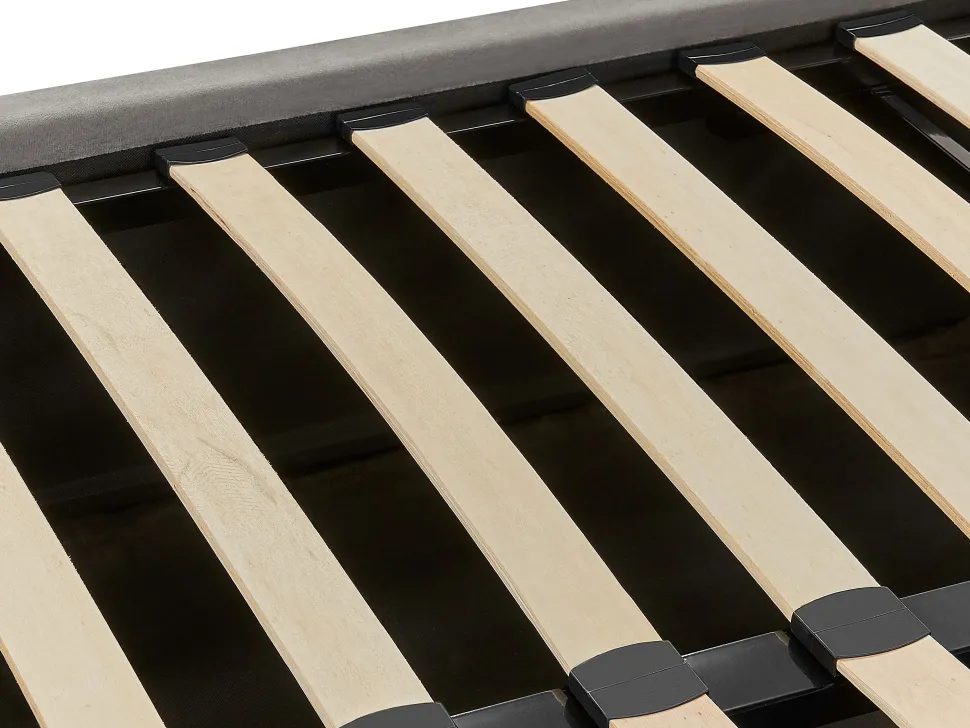 Beliani Parisanky Sametti Säilytystila Harmaa 180 X 200 Cm Vion Shop