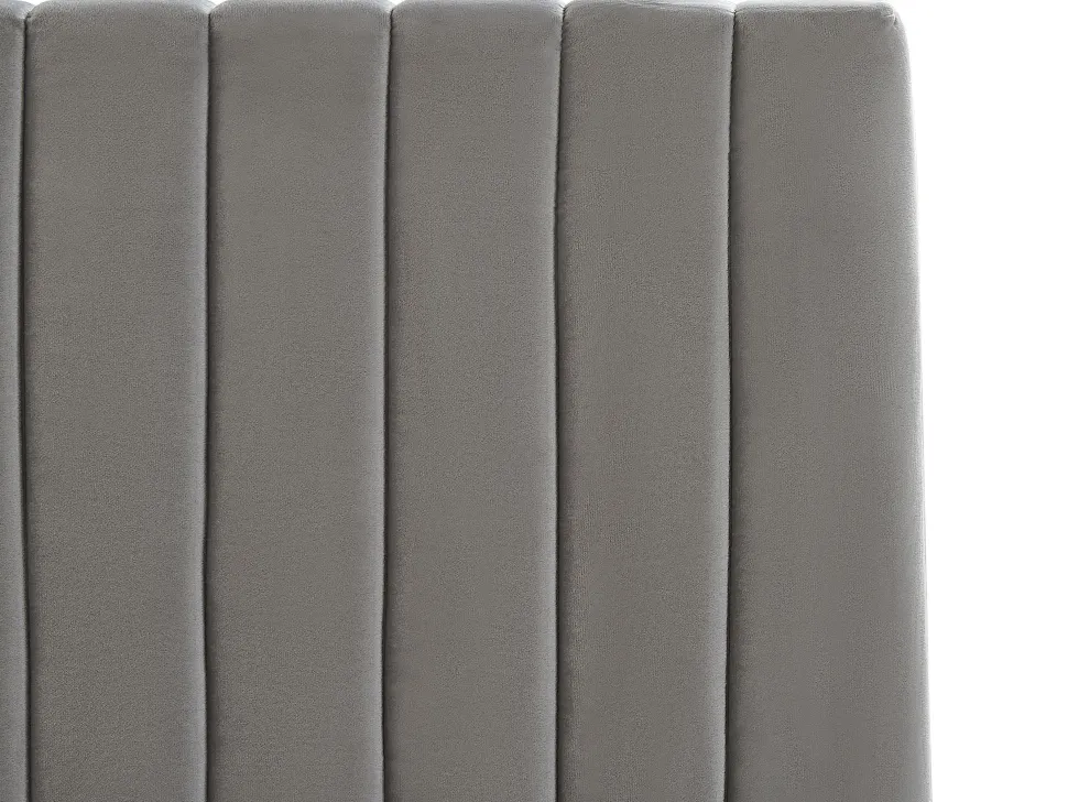 Beliani Parisanky Sametti Säilytystila Harmaa 180 X 200 Cm Vion Shop