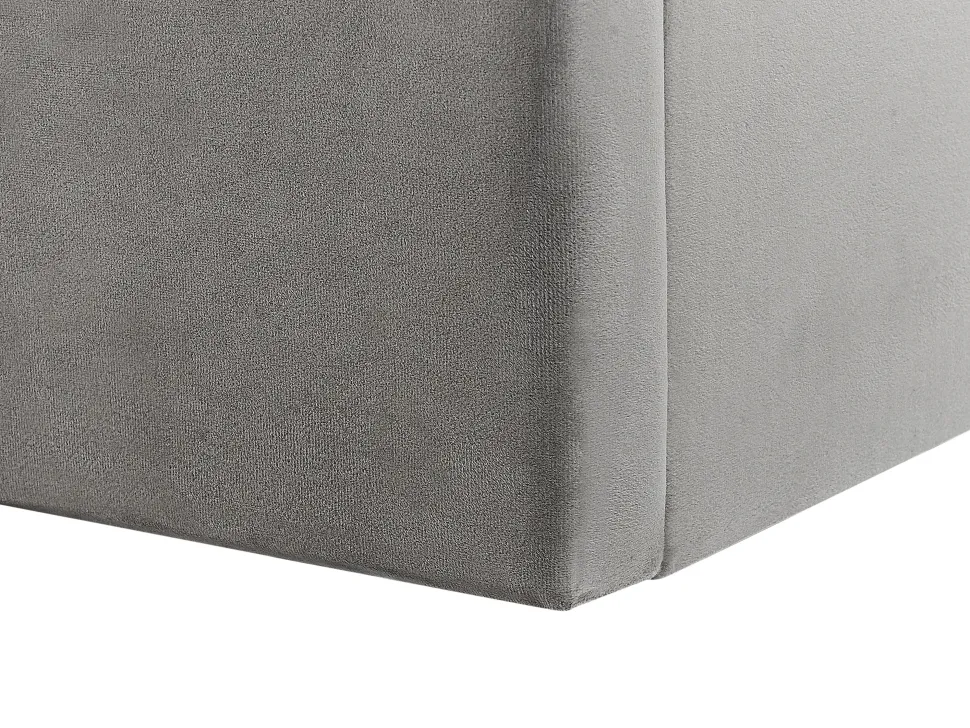 Beliani Parisanky Sametti Säilytystila Harmaa 180 X 200 Cm Vion Shop