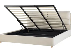 Beliani Parisanky Sametti Säilytystila Vaalea Beige 180 X 200 Cm Batilly Cheap