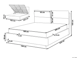 Beliani Parisanky Sametti Säilytystila Vaalea Beige 180 X 200 Cm Batilly Cheap